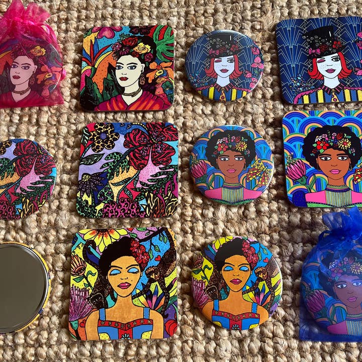 FunkyAdi - Wholesale Compact Mirror - Women and Icons Pocket Mirrors 14