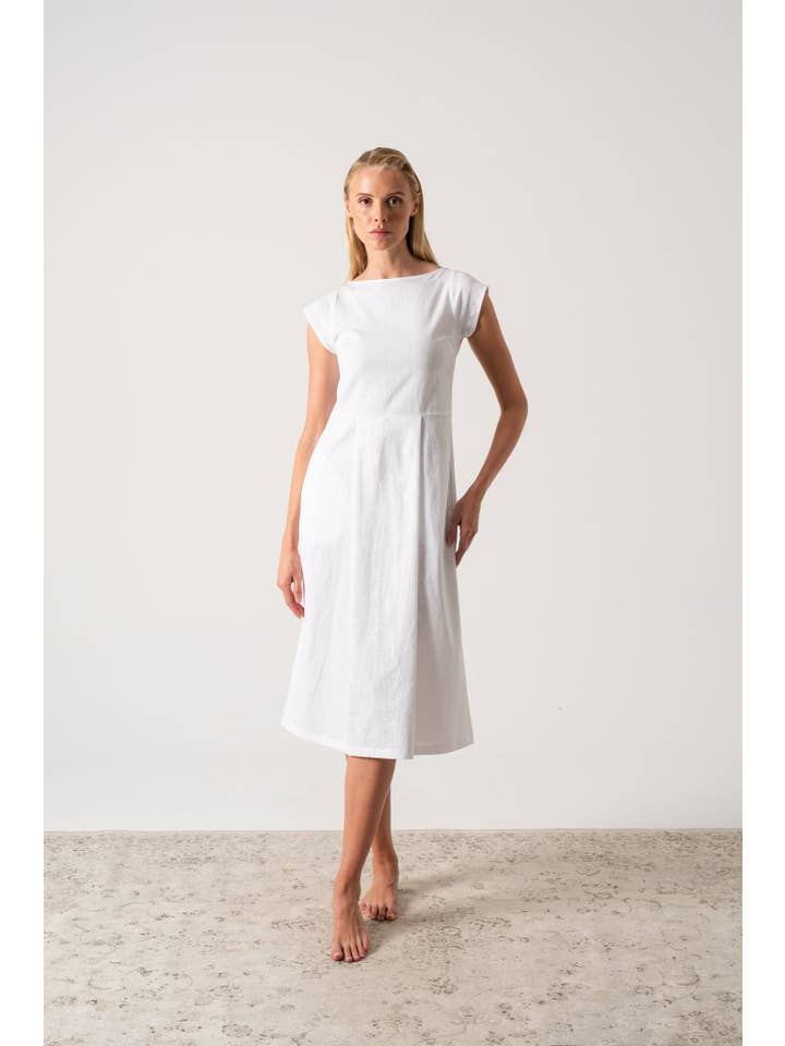 LUXMII - Wholesale Dress – Women's - Viana Dress White3