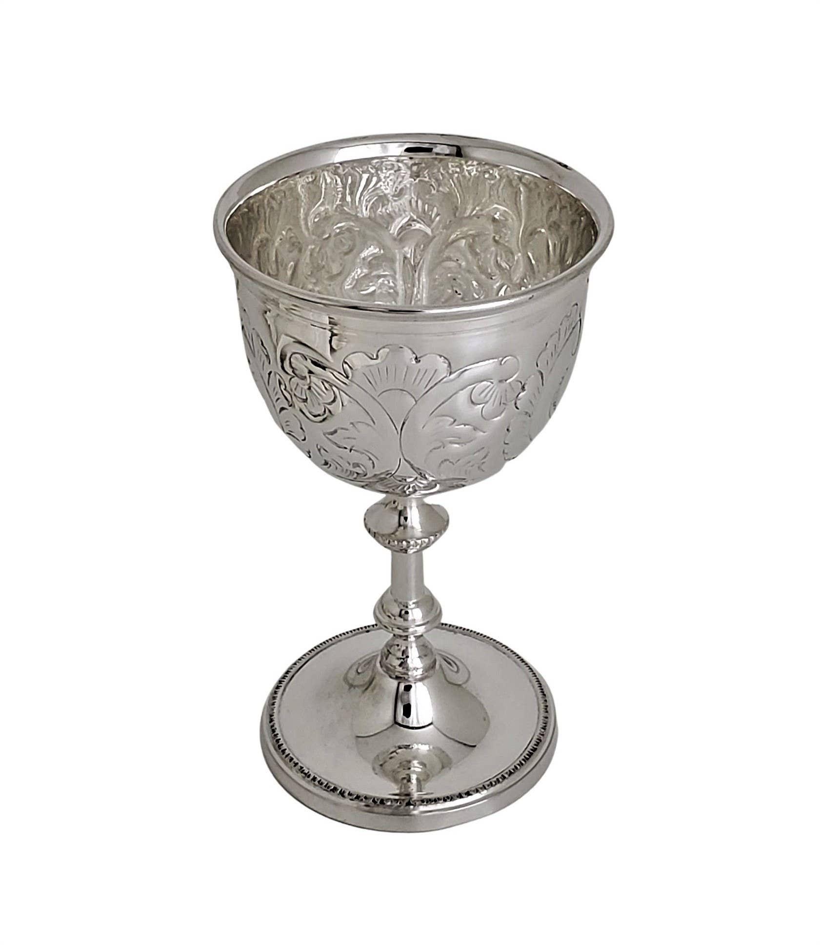Corbell Silver - Wholesale Drinking Glass/Cup - Mini Sussex Chalice Silver Plate Cup. SKU #: WGT01606.3