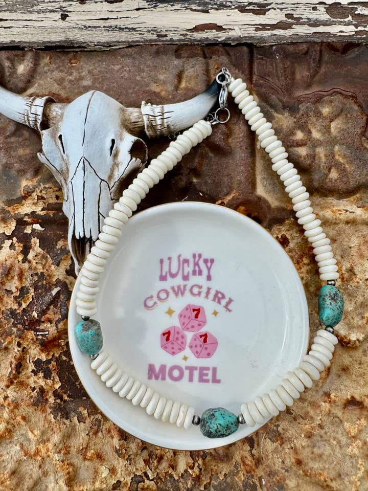 Choker Turquesa Grueso/Choker de Perlas Navajo Boho Occidental para venta al por mayor de Wild Hancock Creations