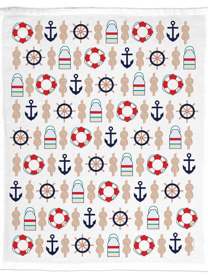 High Seas, Torchon en coton biologique pour la vente par Coast & Cotton