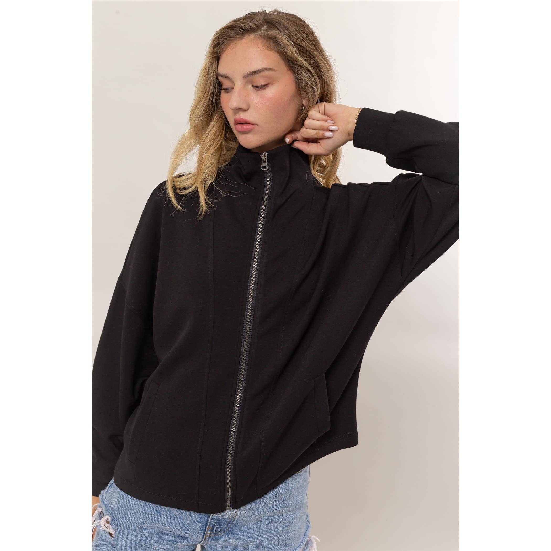 Double Zero - Wholesale Jacket - Women's - High Neck Zip-Up Jacket3