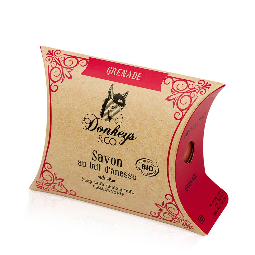 DONKEYS & Co. - Vendita all'ingrosso Saponette - Sapone al latte d'asina Bio Melograno 100g1