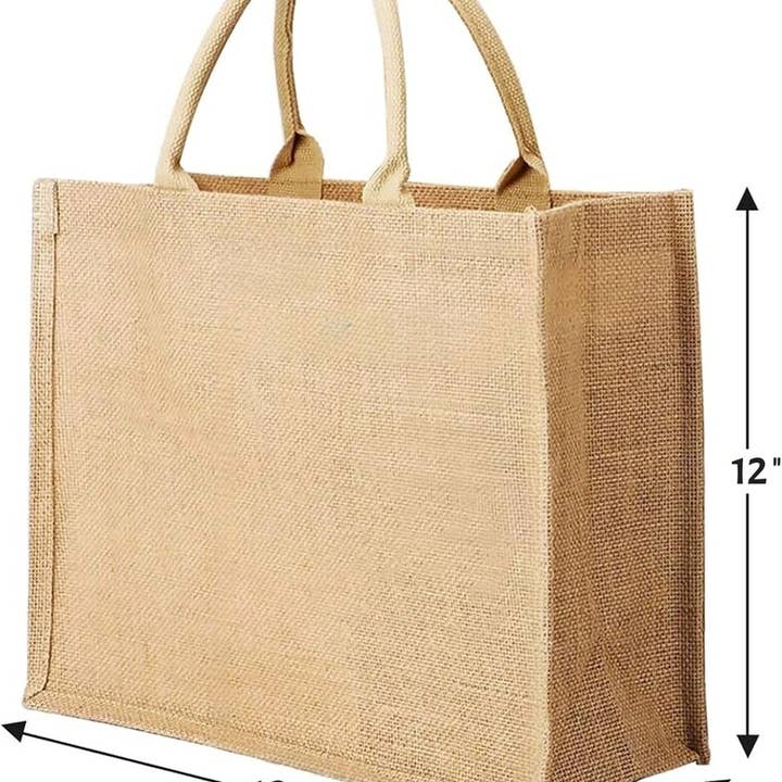 Alo Organic International - Wholesale Tote bag – Unisex - Customized Square Burlap Tote Bag with Your Logo Text Design2