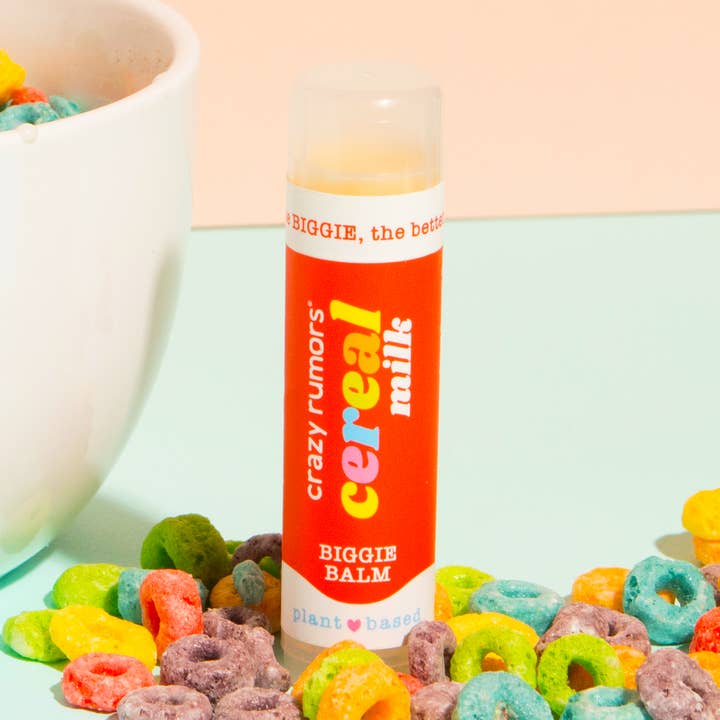 All Natural, Vegan BIGGIE Cereal Milk Lip Balm for wholesale by Crazy Rumors