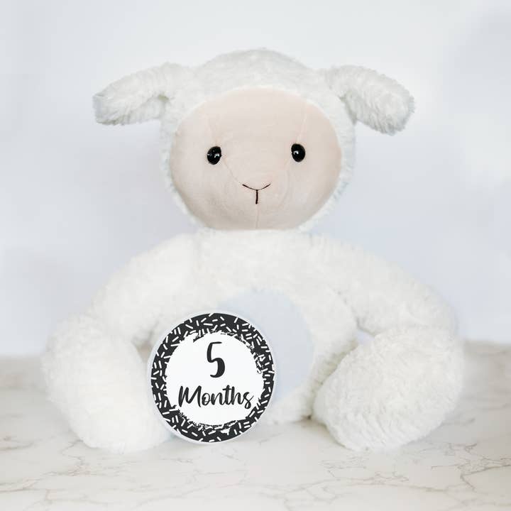 Grow With Me Baby Co - Wholesale Stuffed/Plush Toy - Kids & Baby - Baby Monthly Milestones, Lamb Stuffed Animal0