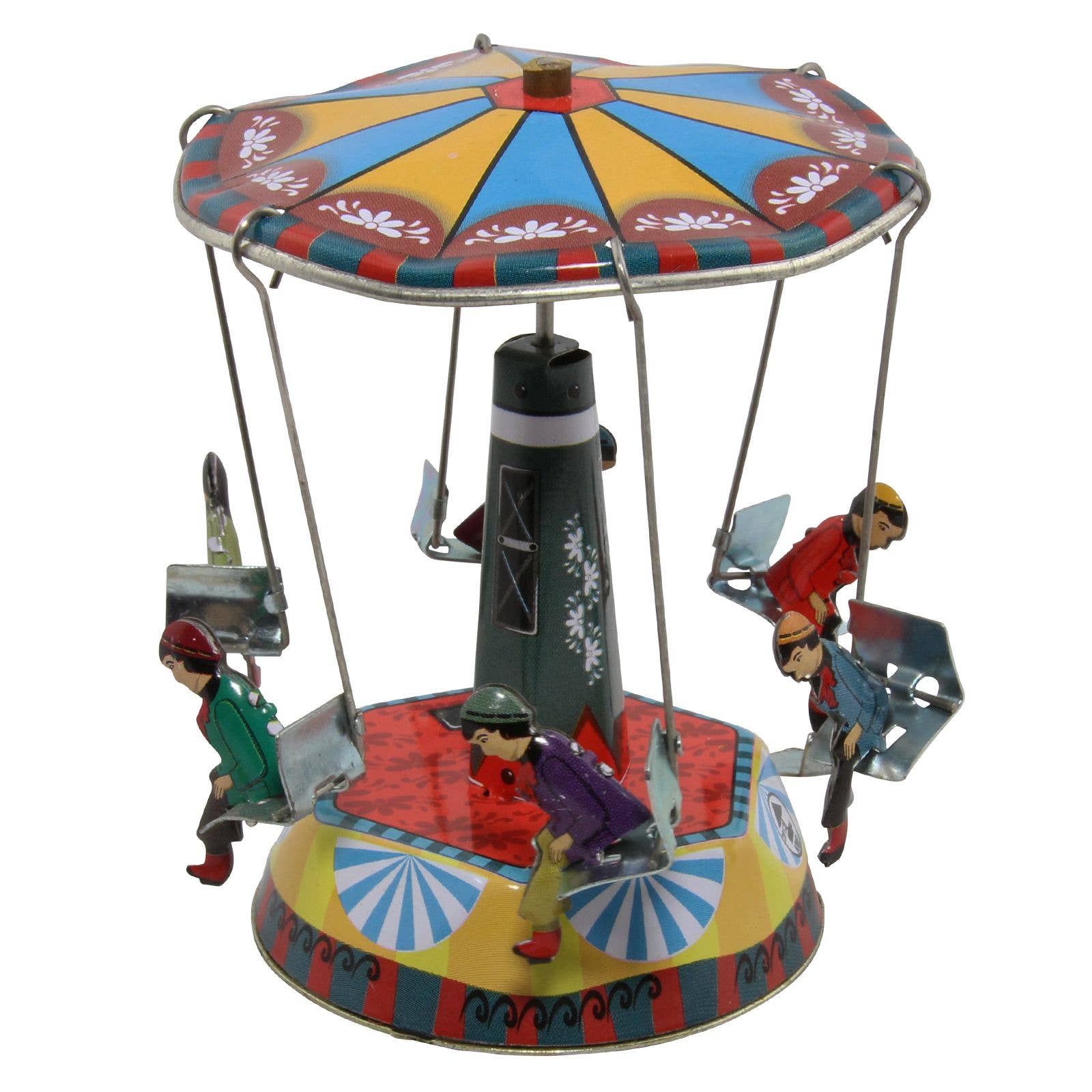 Tribal Trade GmbH - Wholesale Decorative Figurine - Tin toy carousel swing fair tin carousel 021