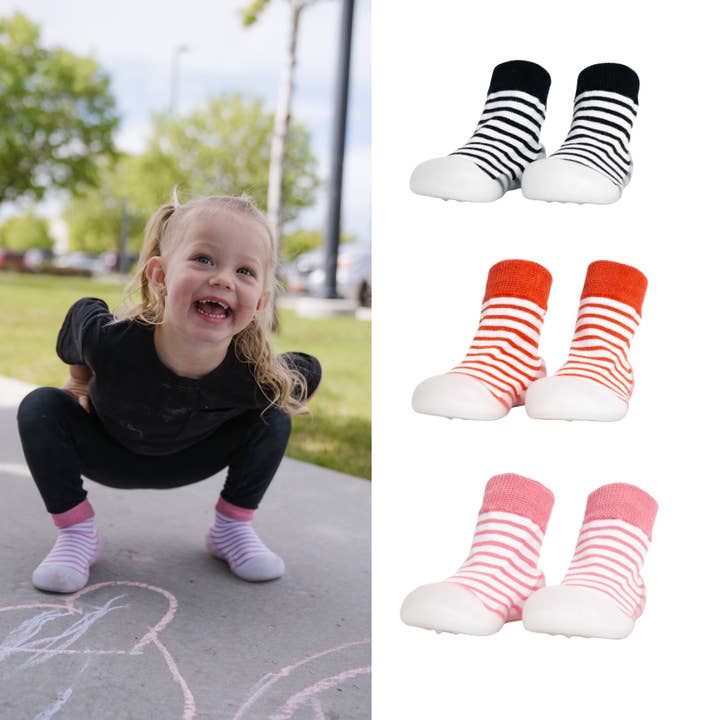 Stripey SlipKix for wholesale by Romp Stomp