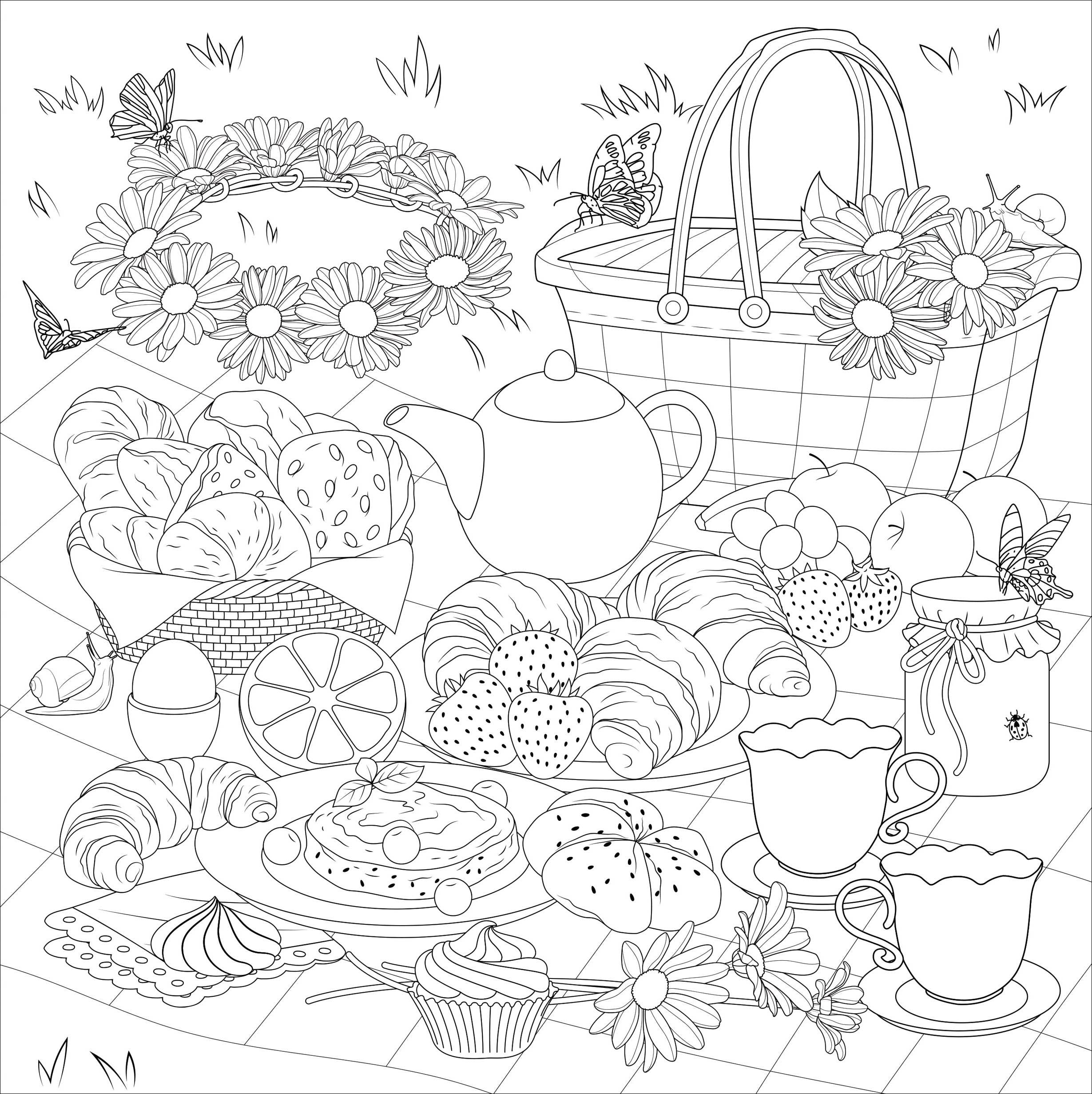 Peter Pauper Press - Wholesale Coloring & Activity Book - Adult - Cottagecore Adult Coloring Book1
