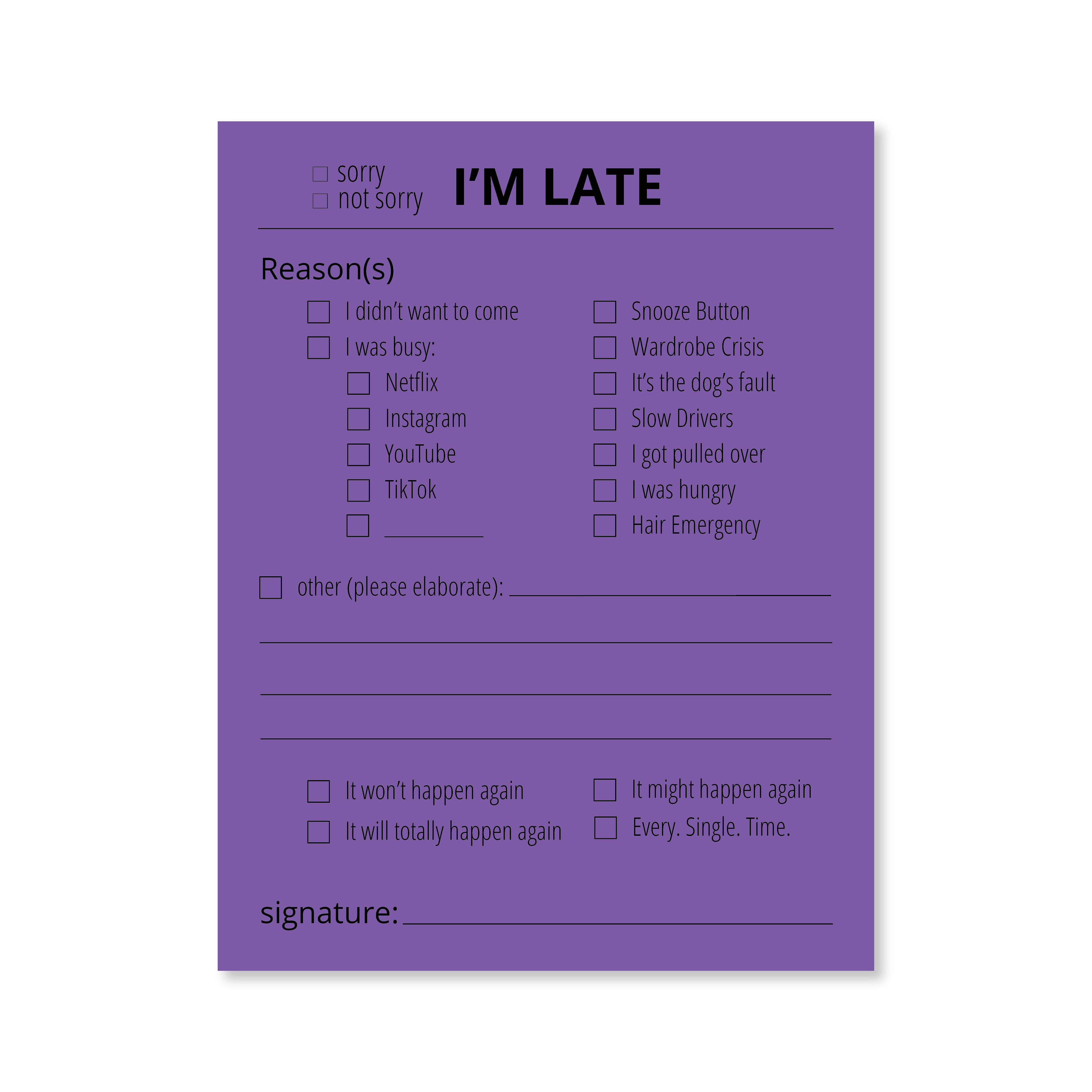 Public School Paper Co. - Wholesale Stationery/Notecard Set - Late Notes3