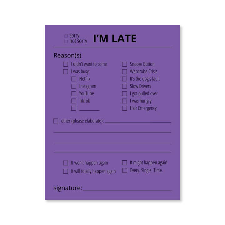 Public School Paper Co. - Wholesale Stationery/Notecard Set - Late Notes3