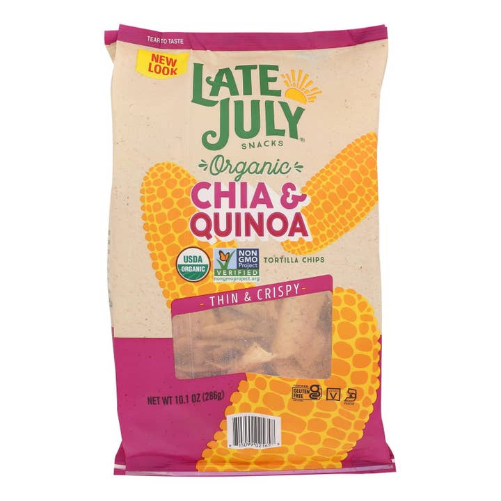 Late July Snacks - Tort Chip Chia Quinoa - Case Of 9-10.1 Oz for wholesale by Everyday Supply Co