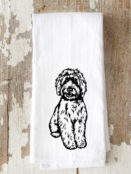 Golden Doodle Tea Towel for wholesale by Pine & Fiber Co.
