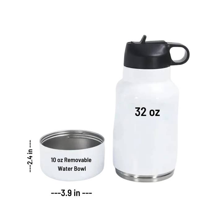 Sublimation Kings of Florida - Wholesale Water Bottle - 32oz Water bottle and dog bowl with flip lid - Sublimation1
