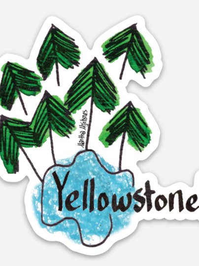 3" Lake Yellowstone klistermærke for engroshandel hos Little Viking Art