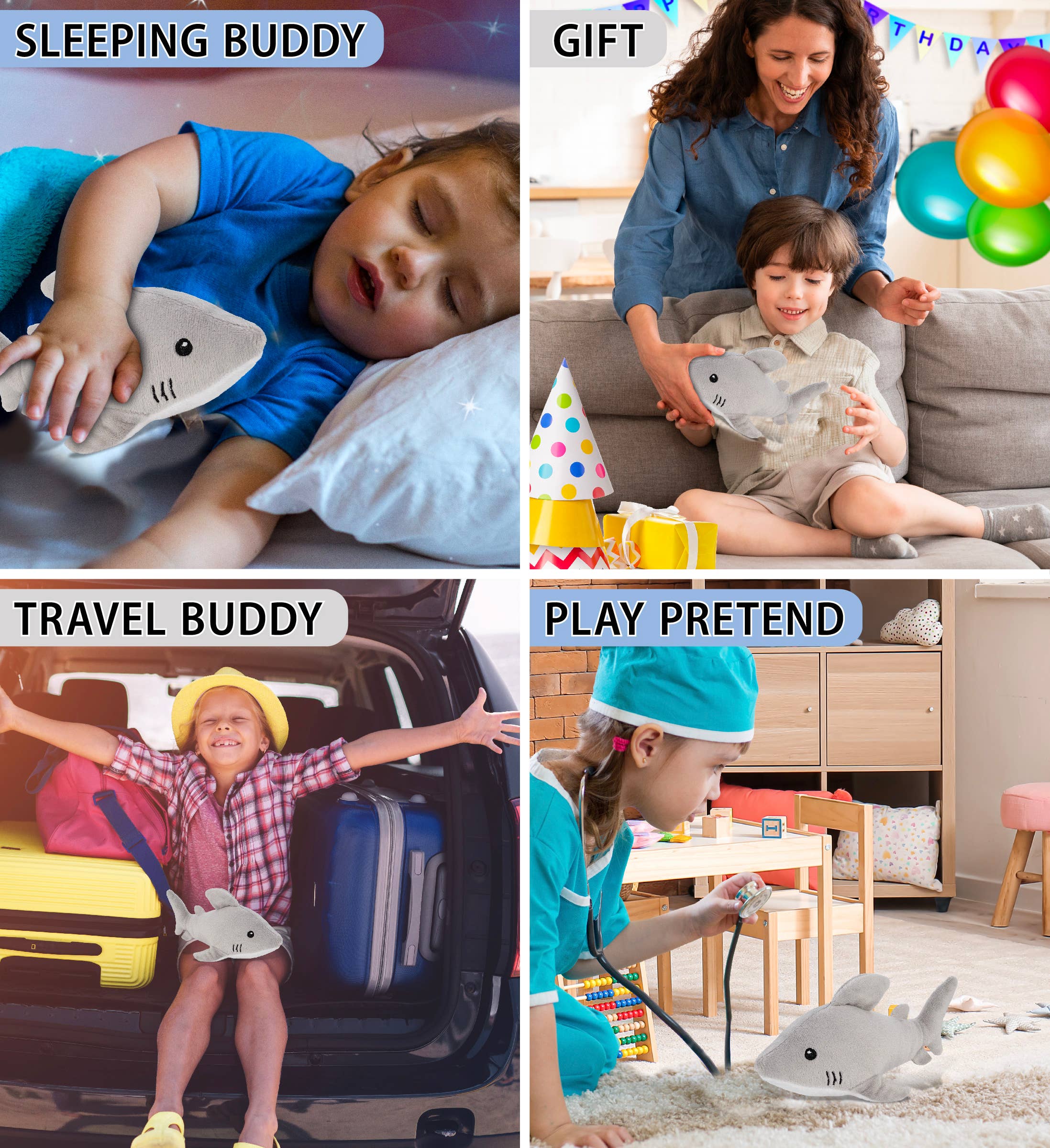 Cota Global - Vendita all'ingrosso Peluche - Bambini e neonati - Peluche 6" - Squalo3