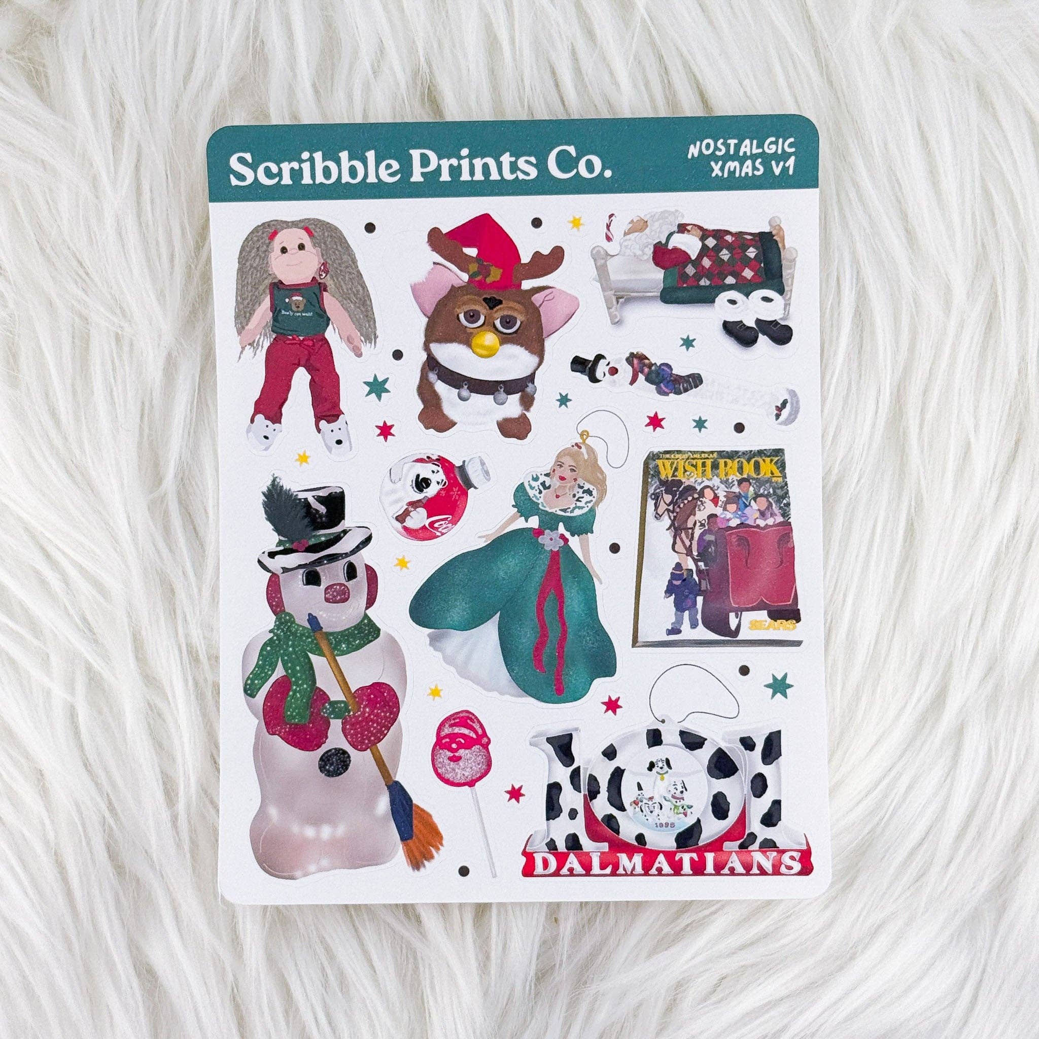 Scribble Prints Co. - Wholesale Sticker - Nostalgic Christmas V1 – Deco // Matte Journal Stickers