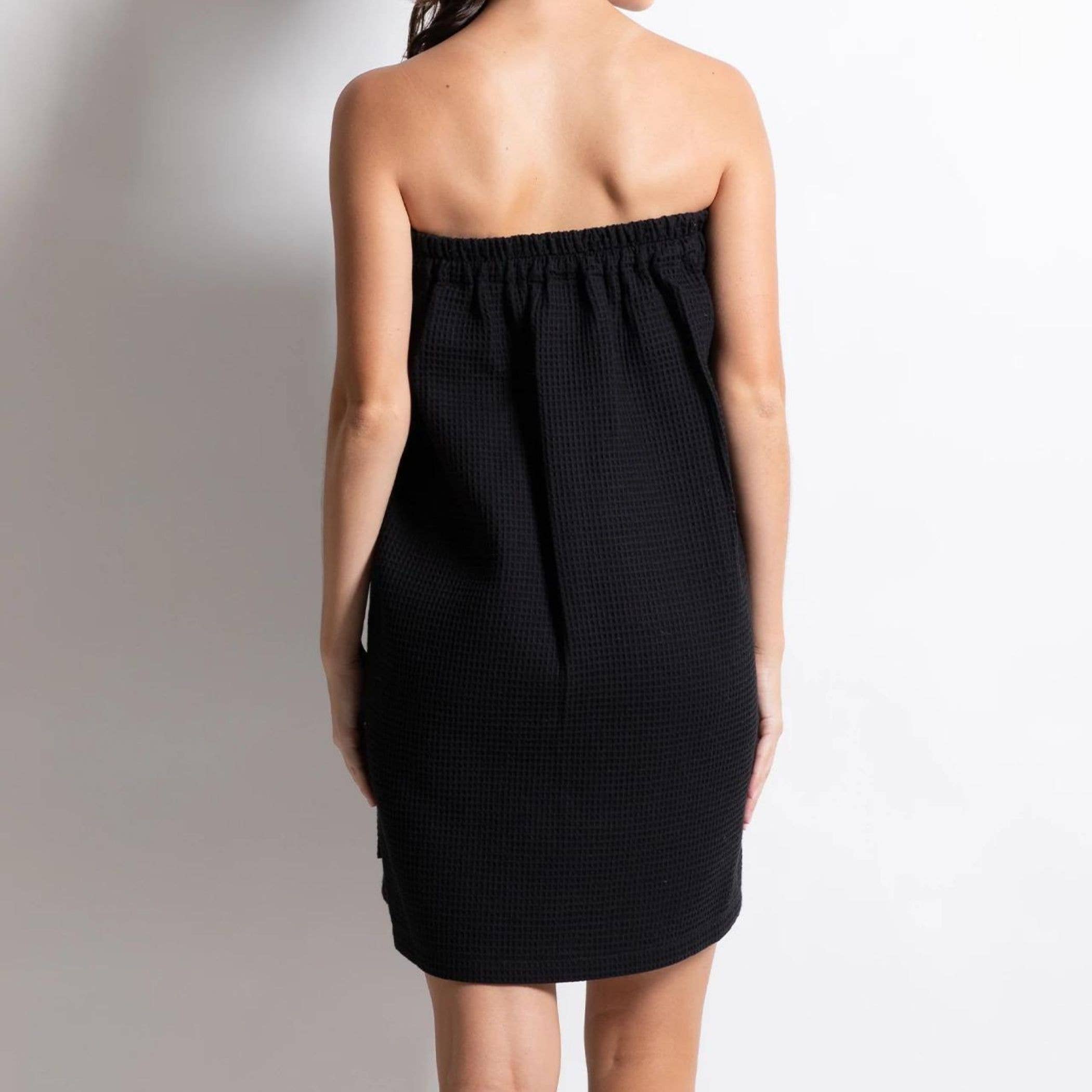 Lauryn's Garden - Wholesale Robe - Women's - Cotton Waffle Towel Wrap, Adjustable Gray3