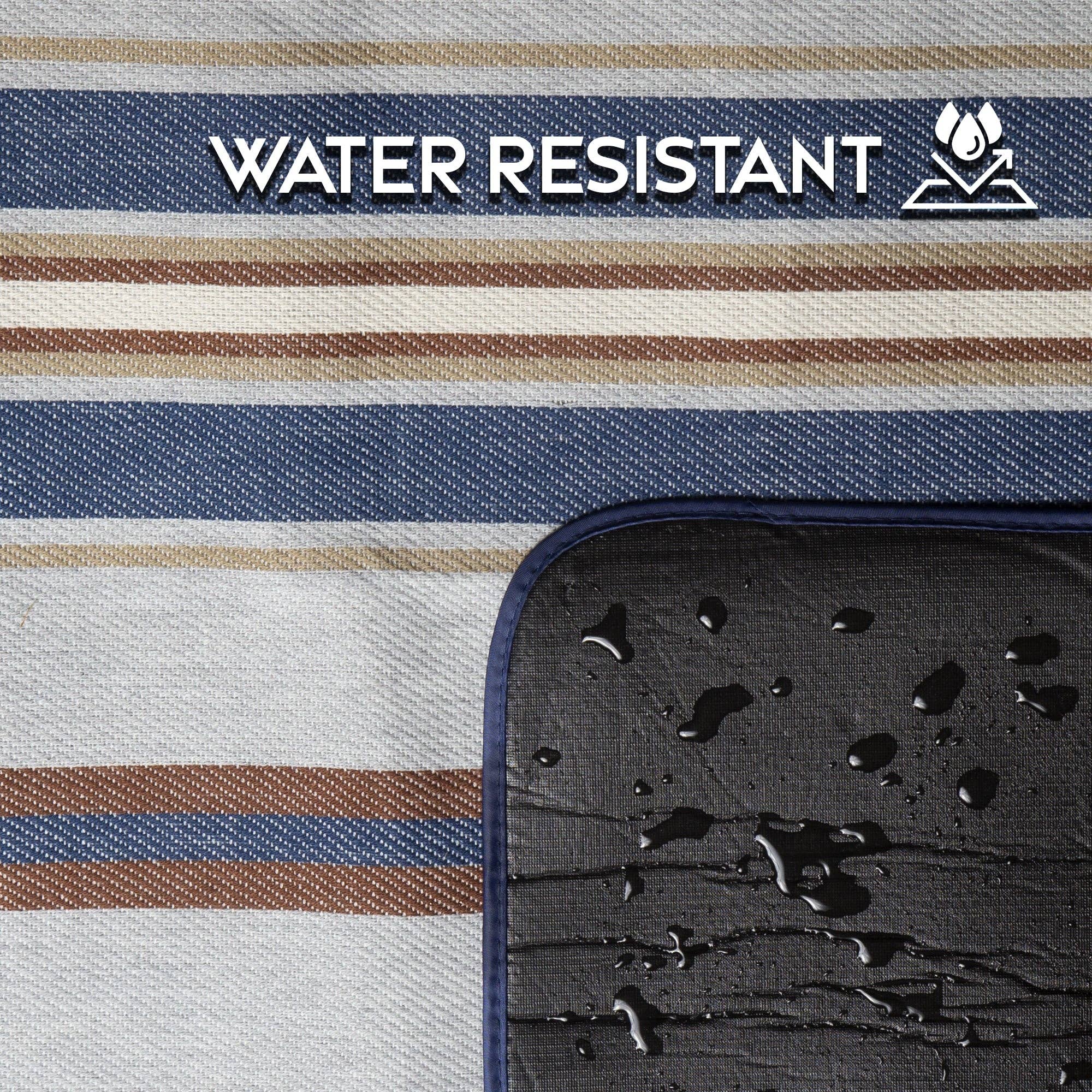 Carstens, Inc. - Wholesale Picnic Blanket - Seashore Stripe Woven Picnic Blanket2