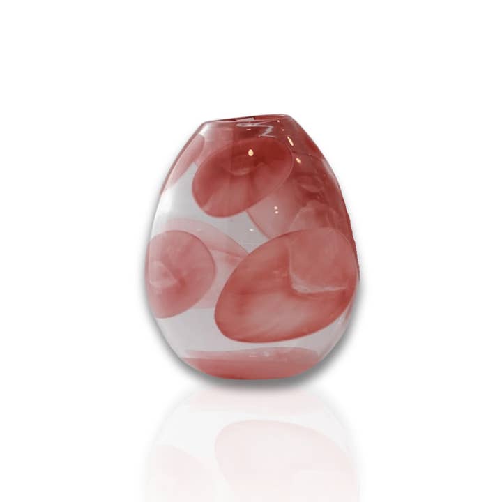 Large Murano Glass Balloon Vase – Rose Swirl for wholesale by MARLETH