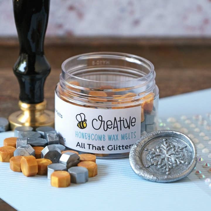 Honey Bee Stamps - Wholesale Wax Melt - Bee Creative Honeycomb Wax Melts - All That Glitters