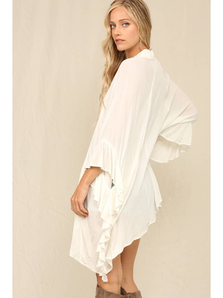 KyeMi - Wholesale Button Down Shirt - Women's - Rayon Crinkle Button Down Tunic Shirt3