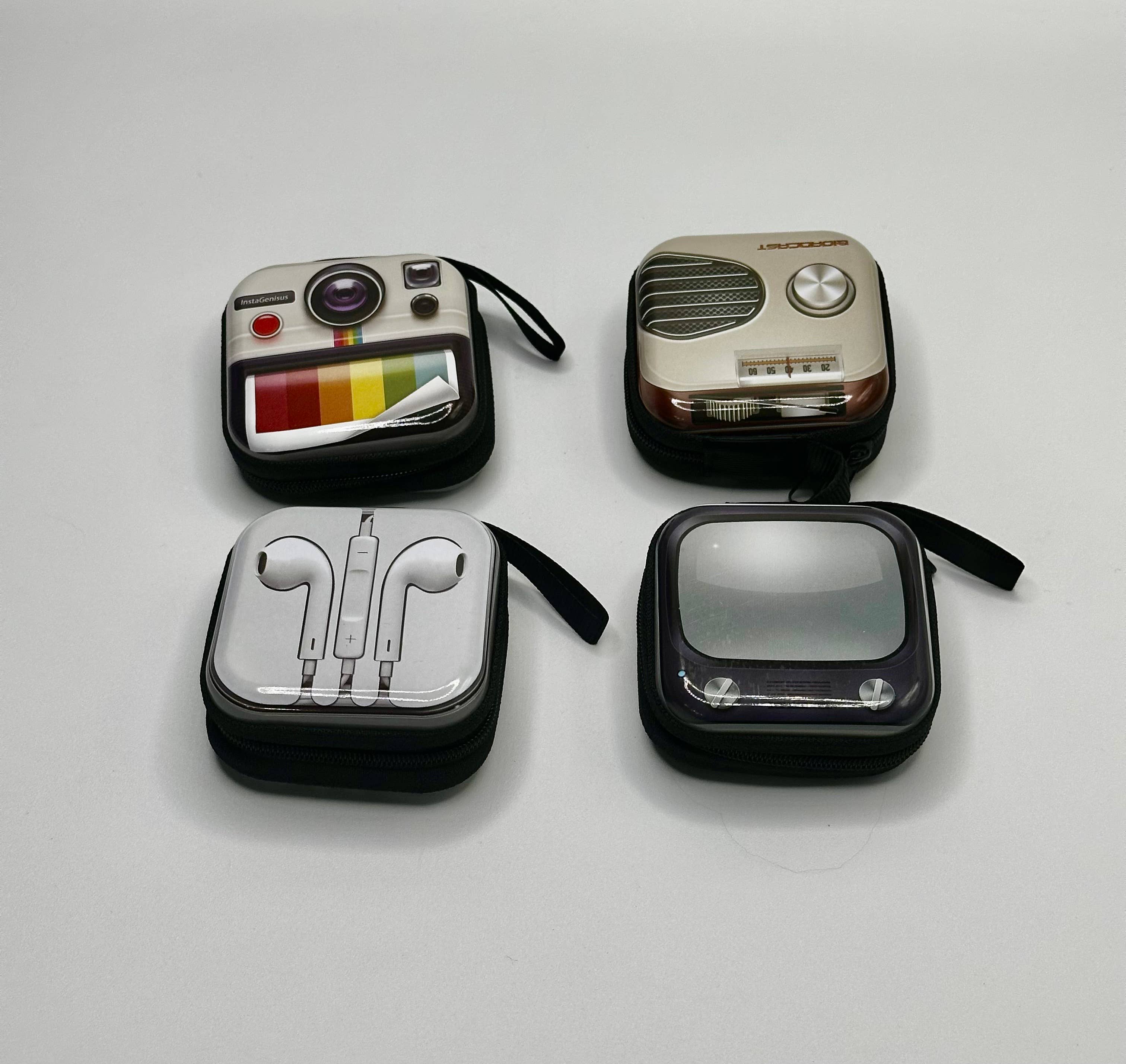 Dakopazh - Wholesale Headphones - Fun Square Tin Container 4 AirPods/ Headphones/ Coins