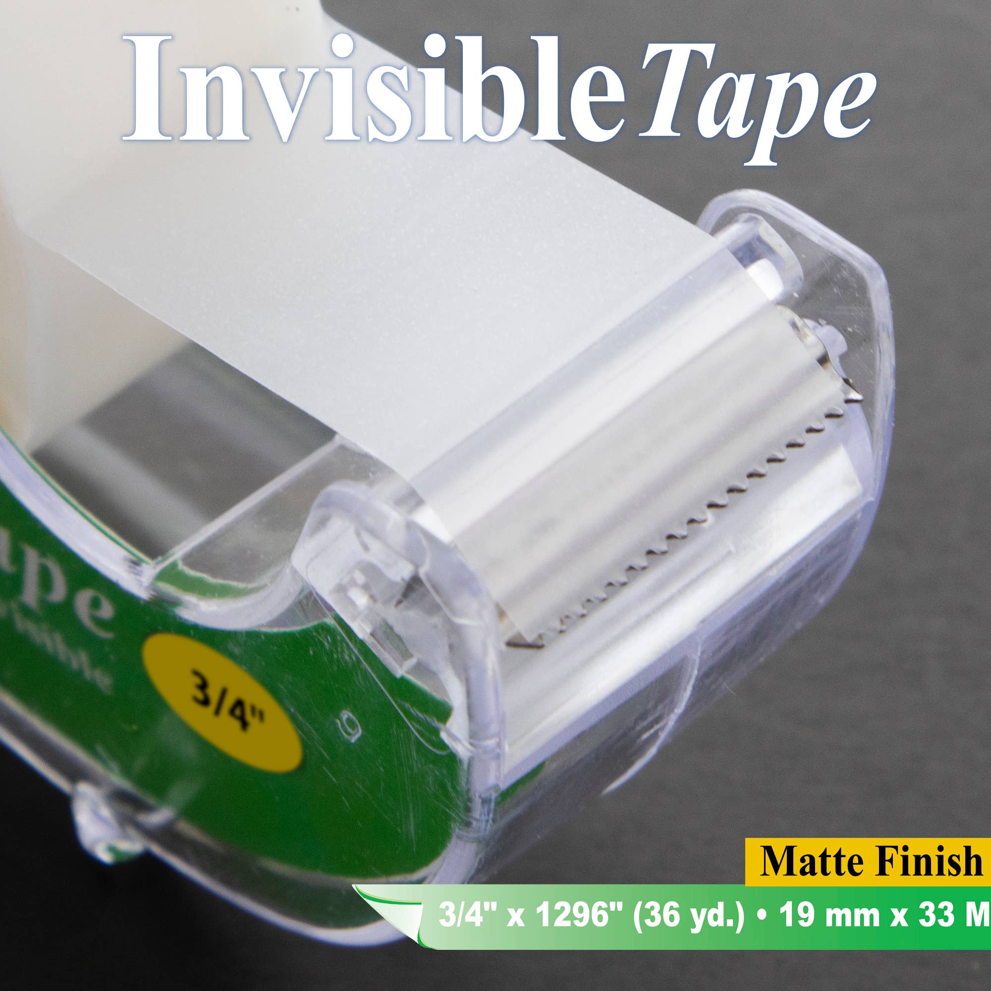 BAZIC Products - Vente Rubans adhésifs - Ruban adhésif invisible avec dévidoir 3/4 po x 1296 po1