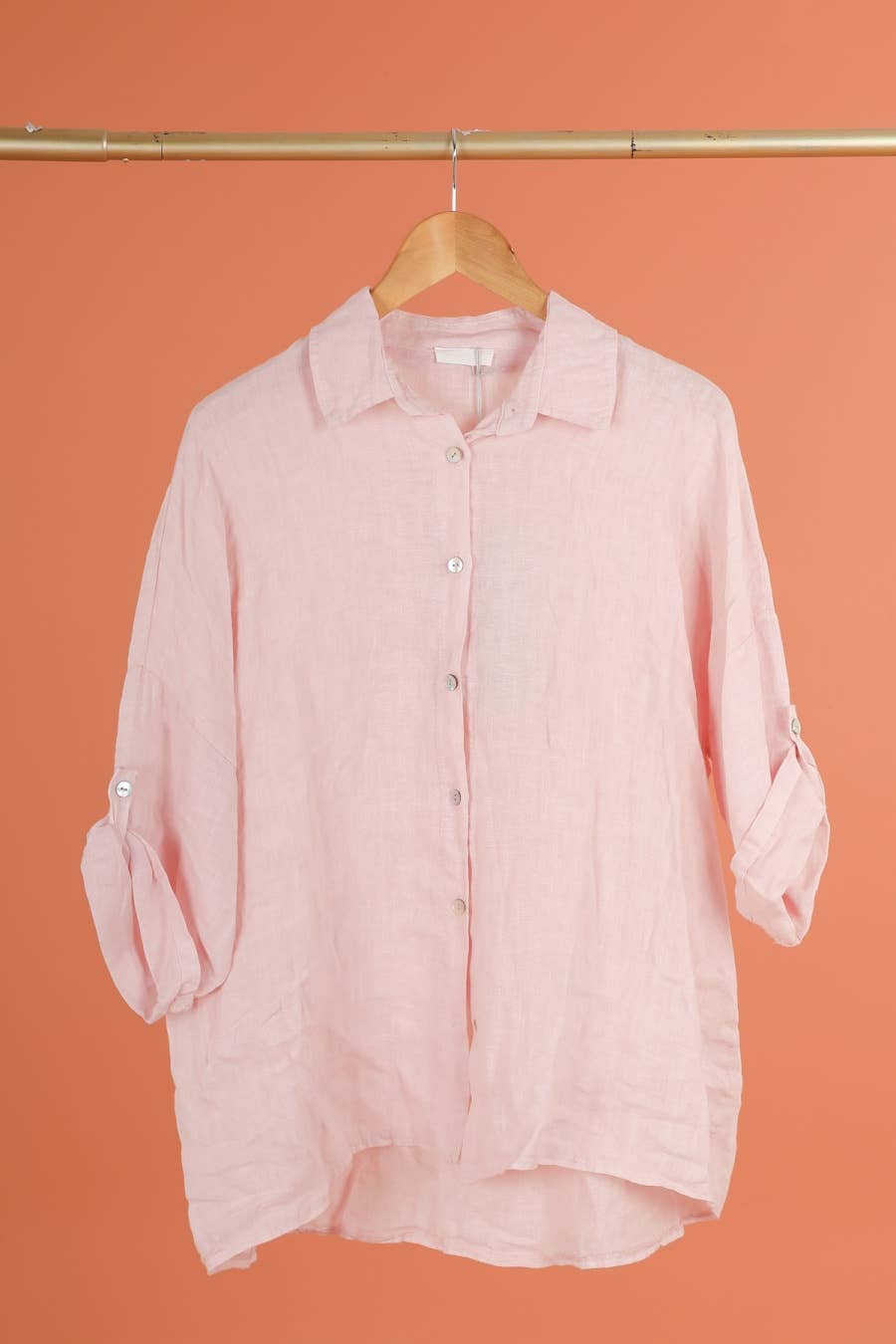 la maison des fibres naturelles - Wholesale Button Down Shirt - Women's - 620090u 100% linen shirt made in Italy3