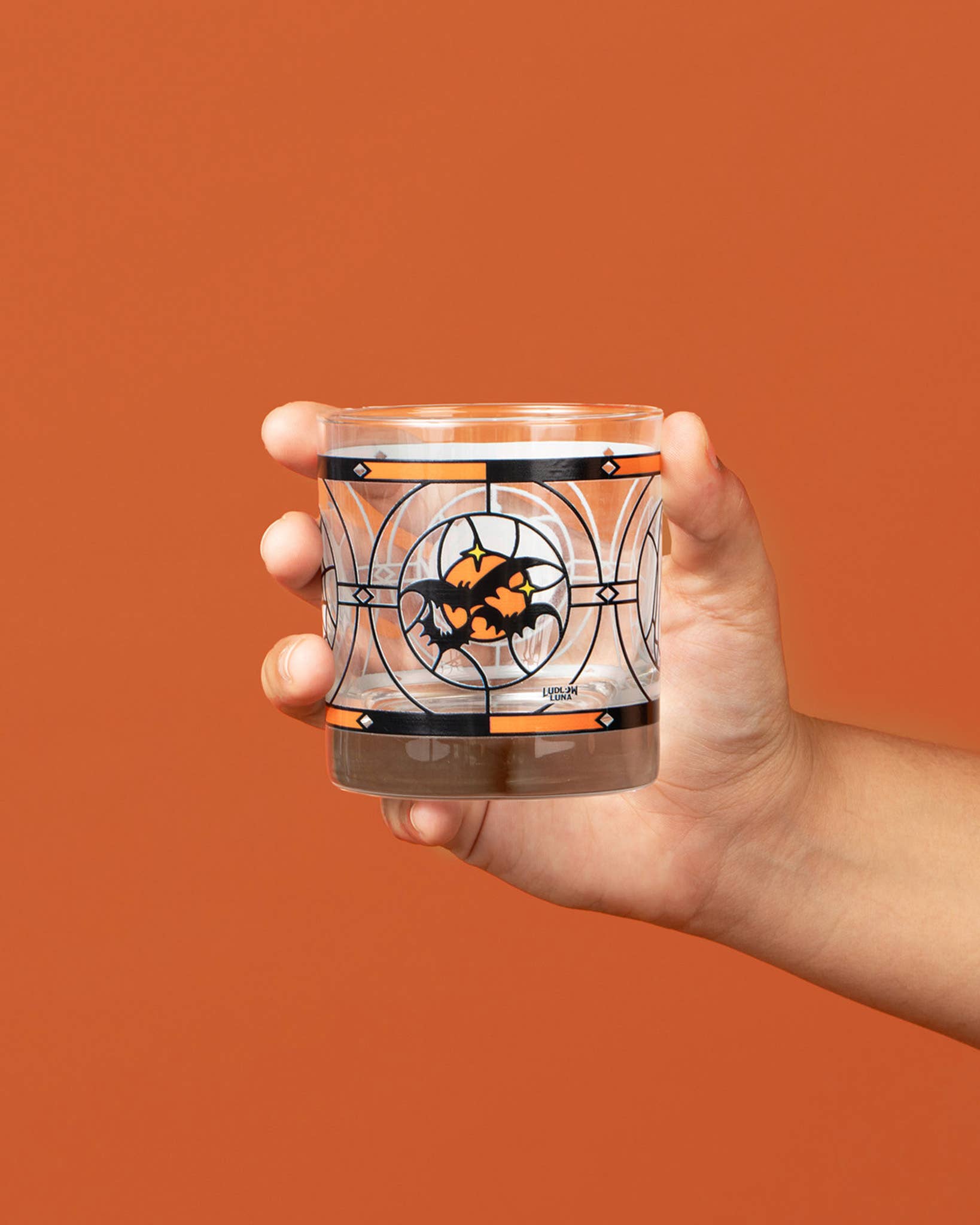 Ludlow Luna - Wholesale Cocktail/Liquor Glass - Halloween Rocks Glass (11oz) [Fall, Autumn, Cocktails, Bar]1