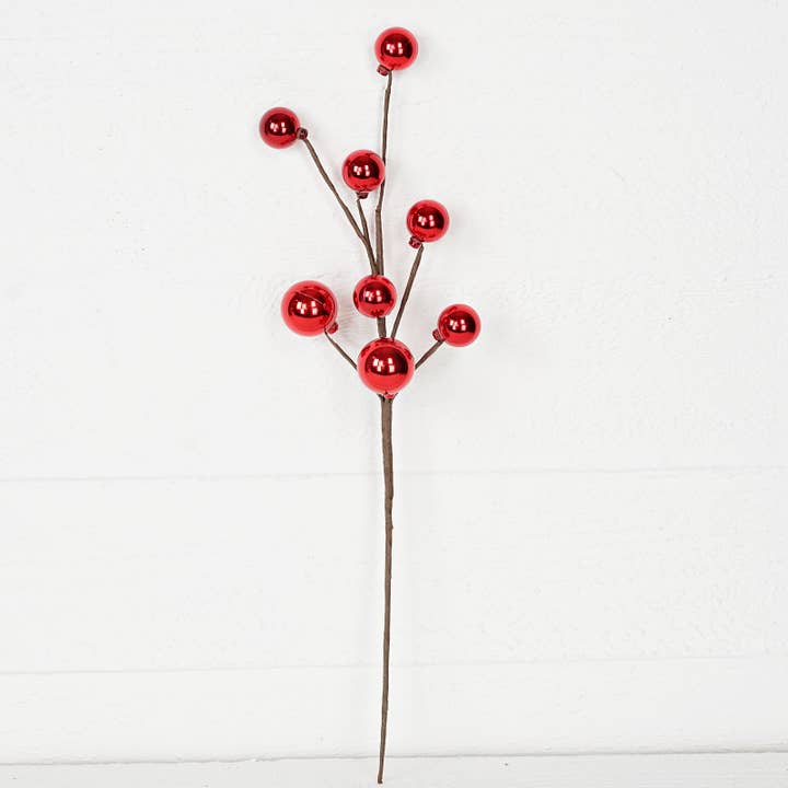 Holiday Depot Inc. - Wholesale Christmas Decoration - ISB60991- 19in Ornament Ball Spray-RED-1