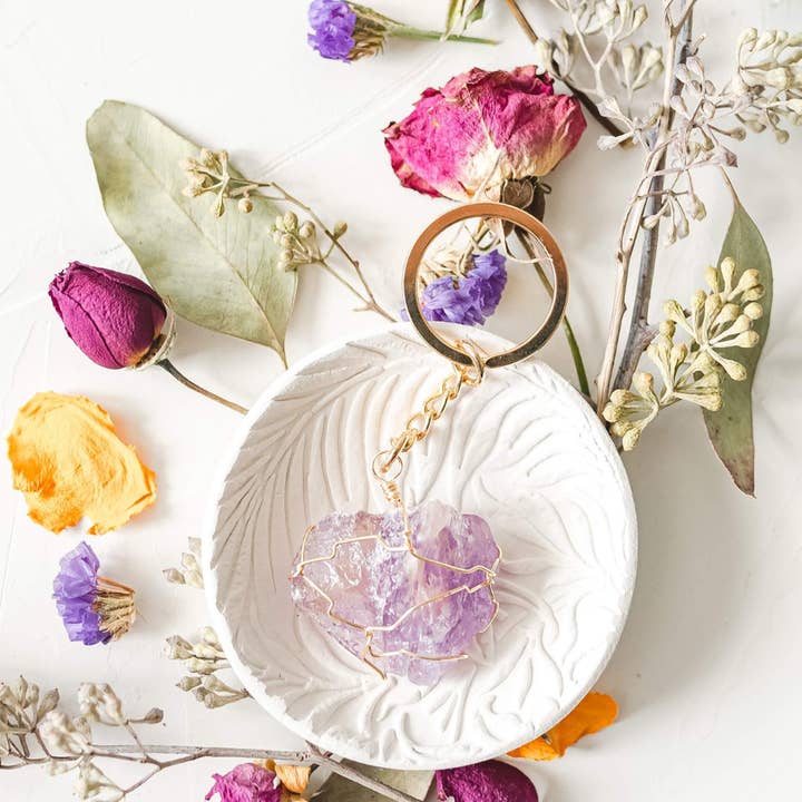 Crystal Key Chain - Amethyst for wholesale by Soul Stonz