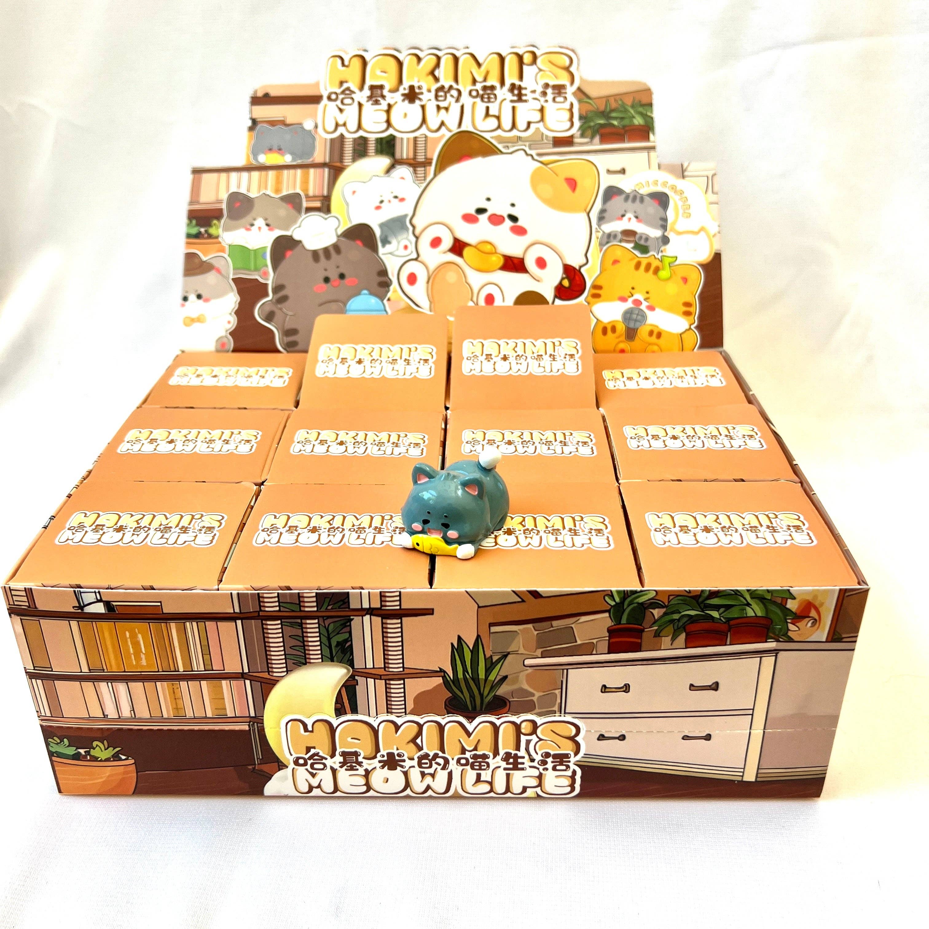 BCmini - Wholesale Decorative Figurine - 71019 KITTEN HAKIMI'S MEOW LIFE CAT FIGURINE BLIND BOX-129