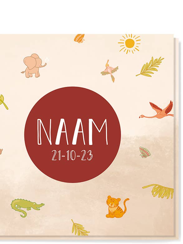 Geboortekaartje Jungle per la vendita all'ingrosso da parte di liefs jansje