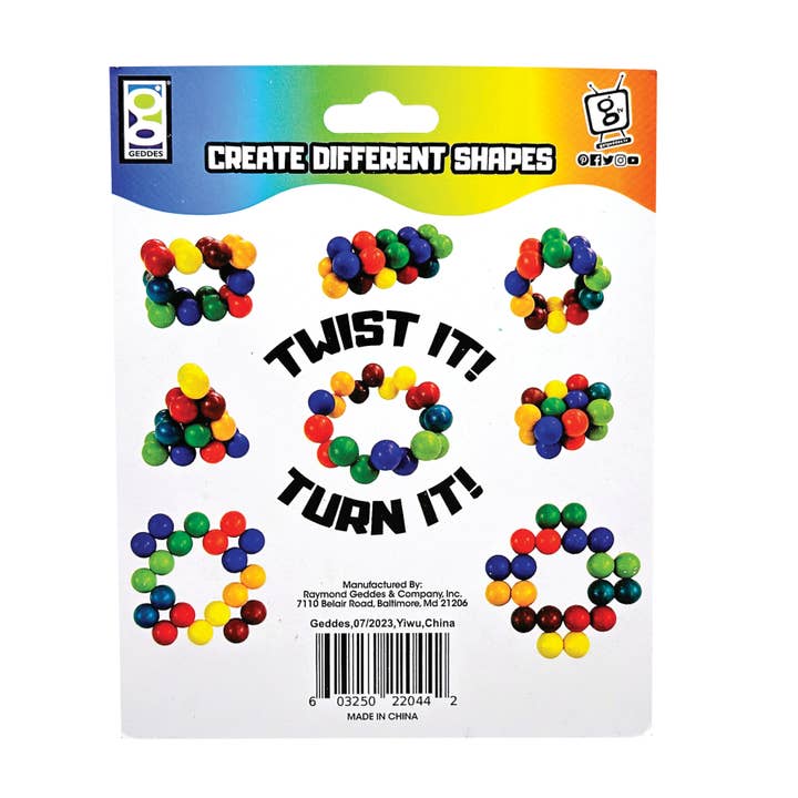 Geddes - Wholesale Fidget Toy - Kids - RAINBOW TWIST TOY 12/BOX1