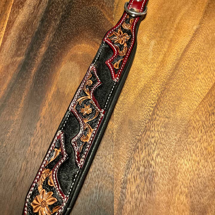 Westrian (Formerly Equipage) - Wholesale Pet Collar - Dog - Western Saddle Inspired Leather Dog Collar - Hair On Cowhide