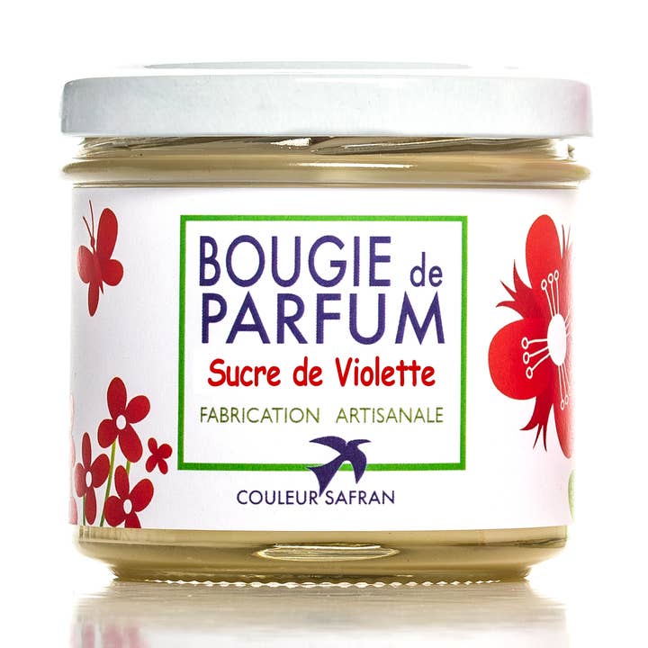 Handmade & 100% Vegetable Violet Sugar Perfume Candle for wholesale by Couleur Safran Parfums