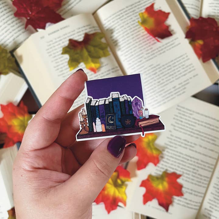 The Peachy Polka Dot - Wholesale Bookmark - Witchy book shelf magnetic bookmark, Wiccan bookshelf4