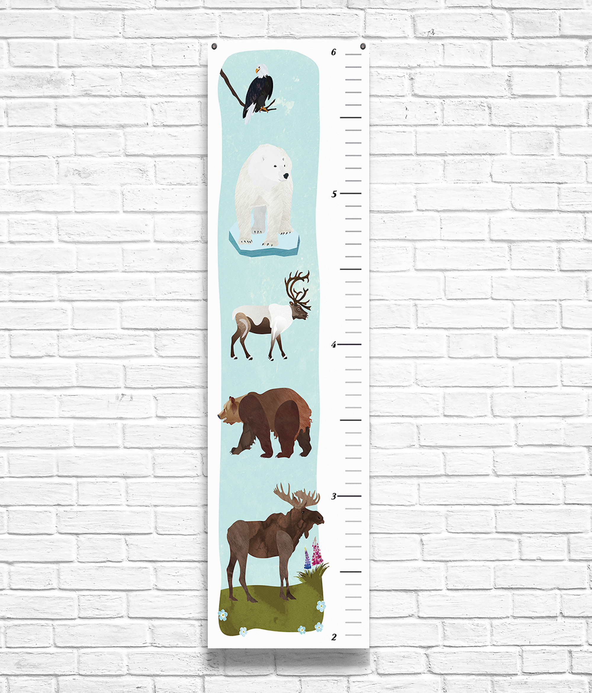 Wren and the Raven - Wholesale Growth Chart - Kids & Baby - Alaska Wildlife Growth Chart2
