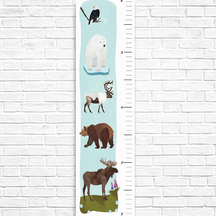 Wren and the Raven - Wholesale Growth Chart - Kids & Baby - Alaska Wildlife Growth Chart2