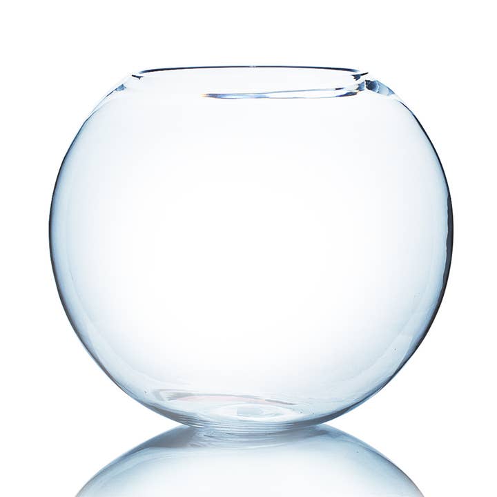 WGV Clear Round Bubble Bowl Vase - 16" x 14"H for wholesale by WGV International