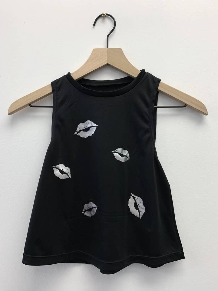 Kisses Silver Tank for wholesale by Fanilu