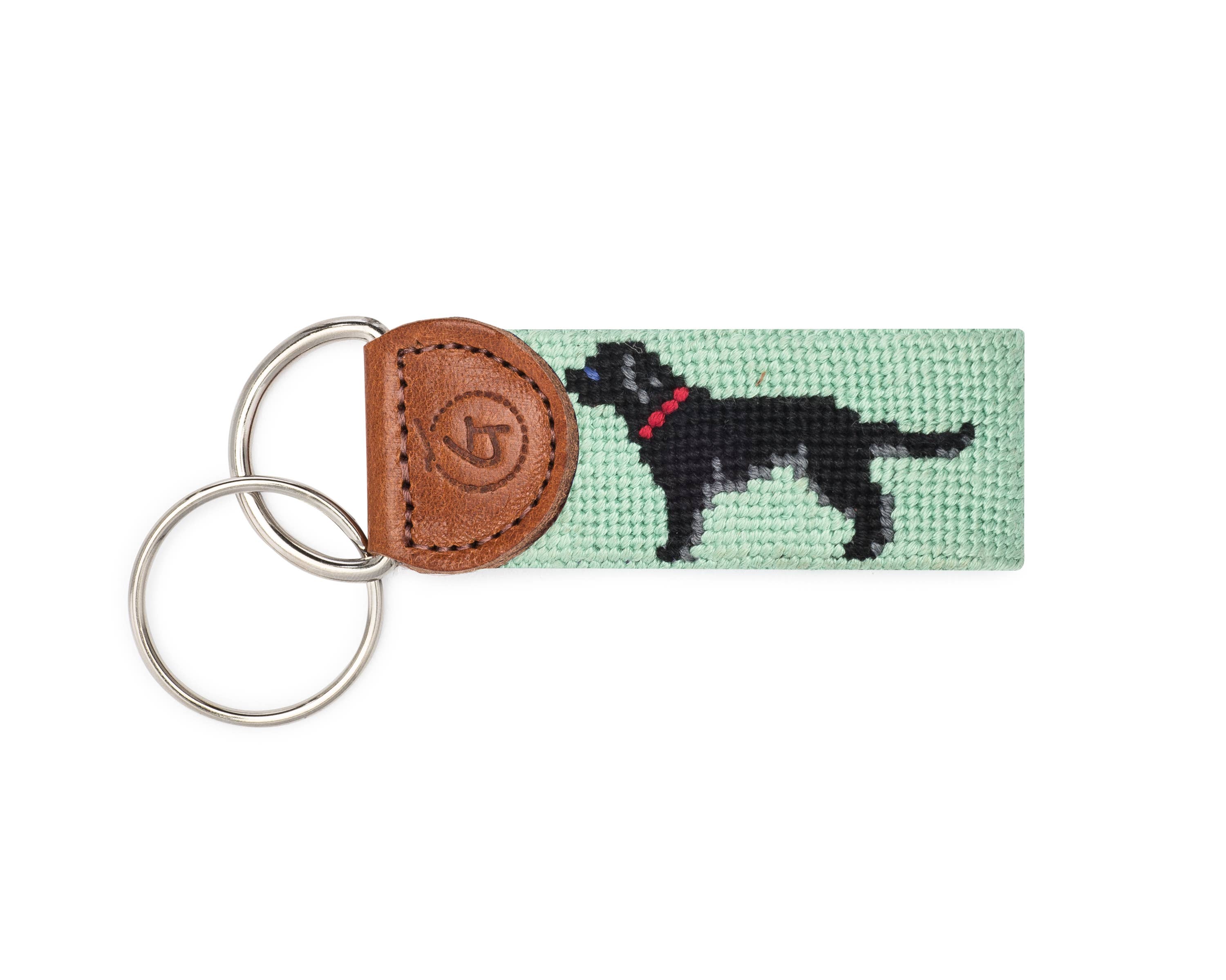 Good Threads - Wholesale Keychain - Unisex - Black Lab Needlepoint Keychain0
