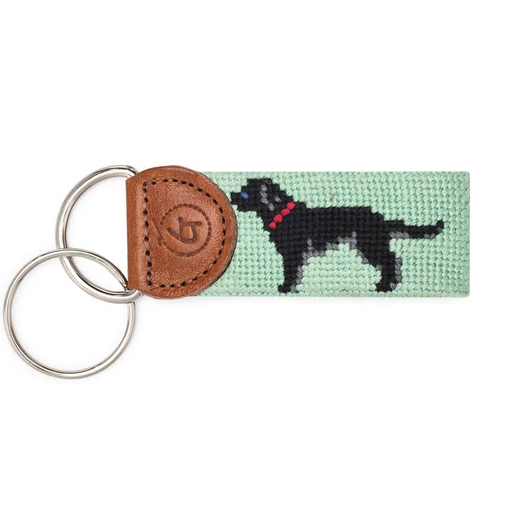 Good Threads - Wholesale Keychain - Unisex - Black Lab Needlepoint Keychain