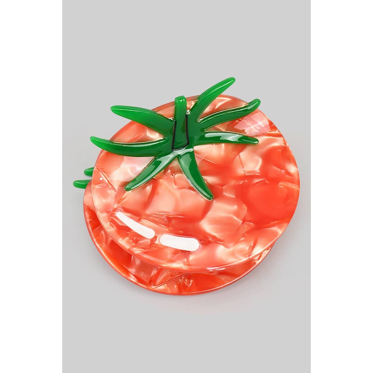 RÖD MARMORERAD AKRYL TOMAT HÅRKLÄMMA för wholesale på Faire