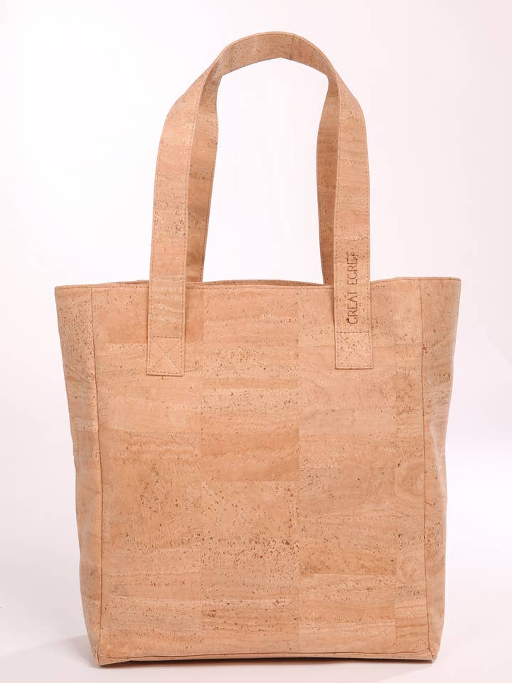 BEIGE EGRET Shopper de cortiça por atacado de Great Egret