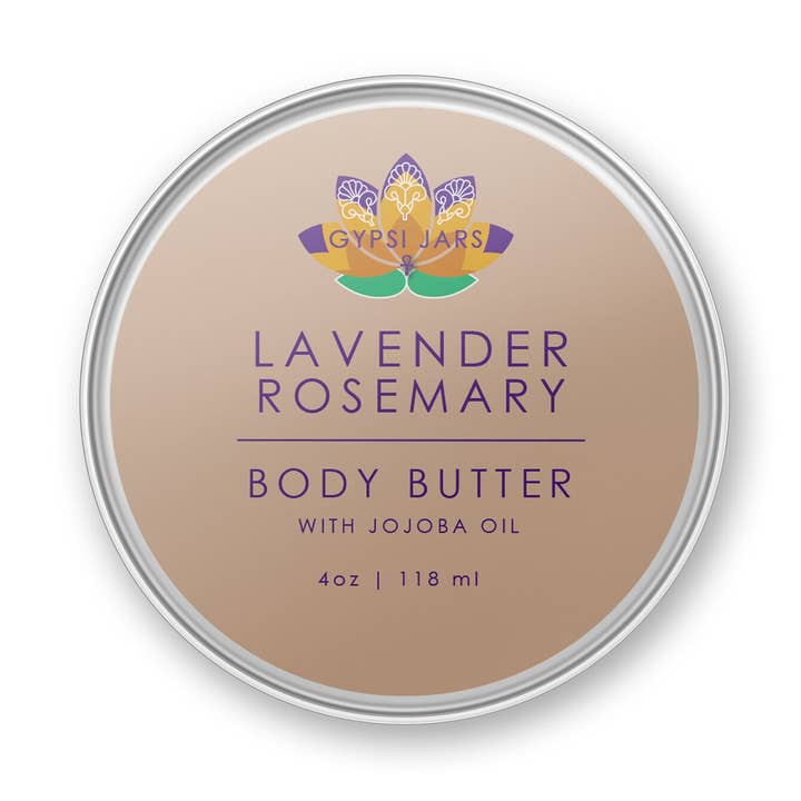 Lavender & Rosemary Body Butter for wholesale by Gypsi Jars Skincare + Alchemy