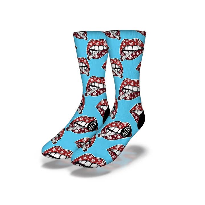 Savvy Sox - Wholesale Socks - Unisex - Cannabis Lips Socks
