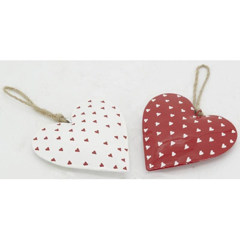 Aubry Gaspard - Wholesale Ornament Set - Set of 2 metal hearts1