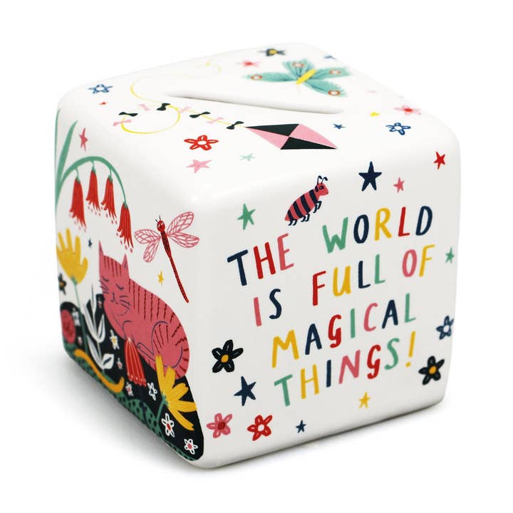 Money Box Magical Positive Uplifting Message for wholesale by Half Moon Bay By Design